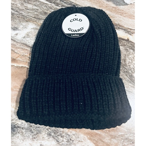 Amity Cold Guard Women's Black Thermal Knit Hat Beanie‎ NEW Super Nice Beautiful - Picture 1 of 4